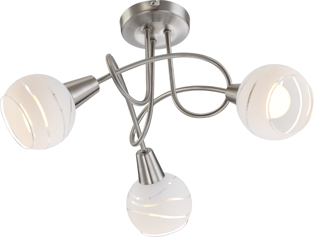 Ceiling lamp Elliott 3-light nickel