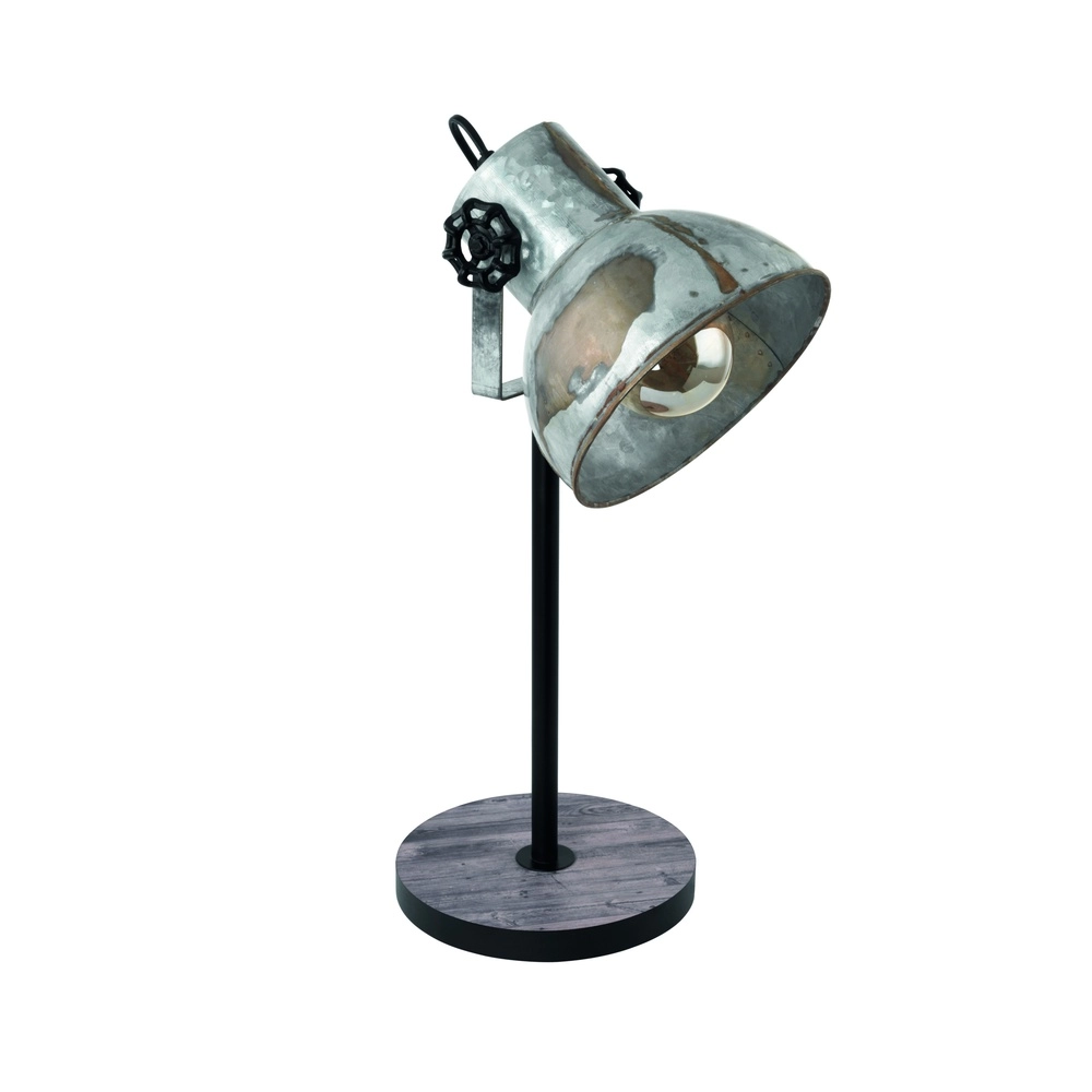 Industrial table lamp Barnstaple Black and brown