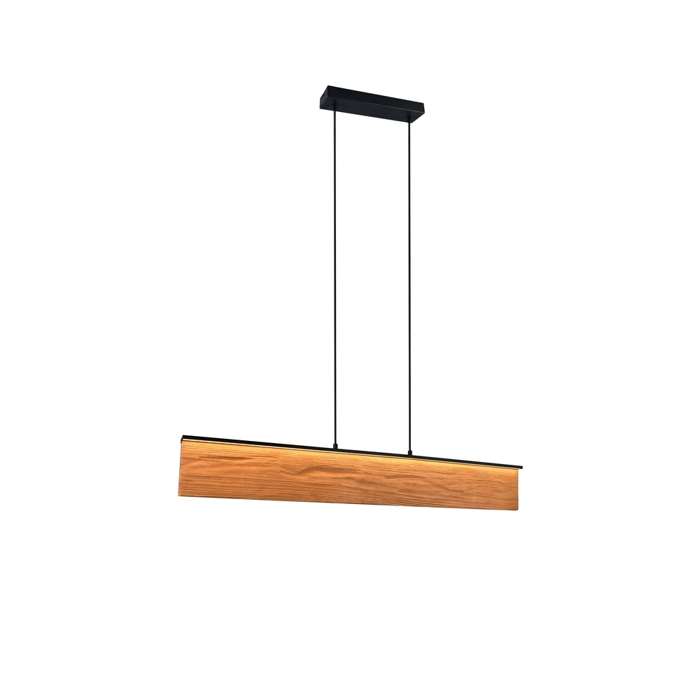 Design pendant lamp Kalea black with wood