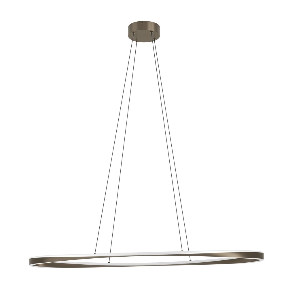 Design pendant lamp Camerota dark bronze oval