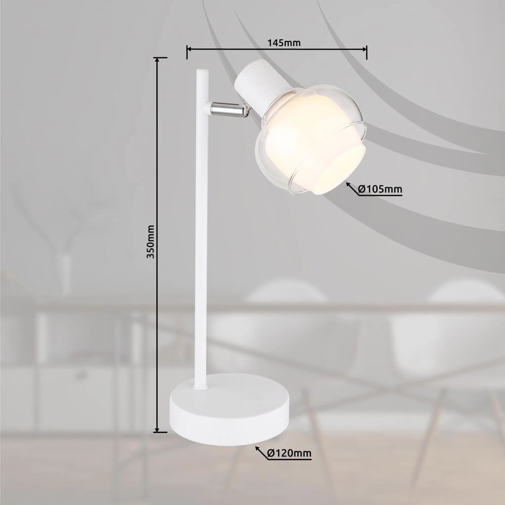 White table lamp Tokki ankle Globo 9007371458042