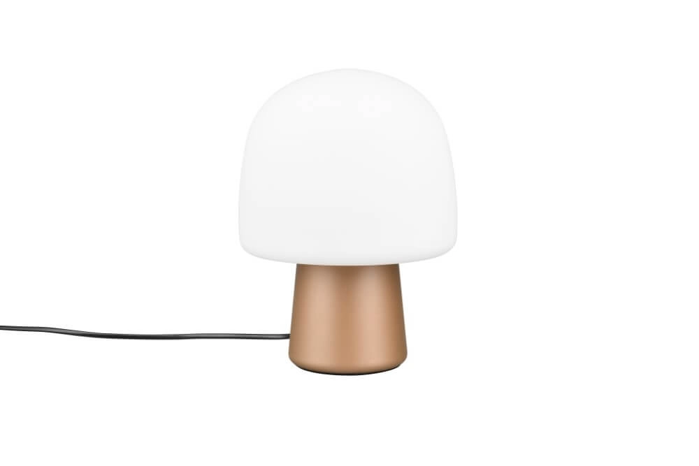 Mushroom table lamp Steen coffee with white glass Trio 4017807616477