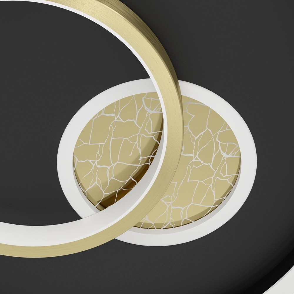 Design ceiling lamp Tiriolo LED - black with gold - Ø 38cm Eglo 9008606316359