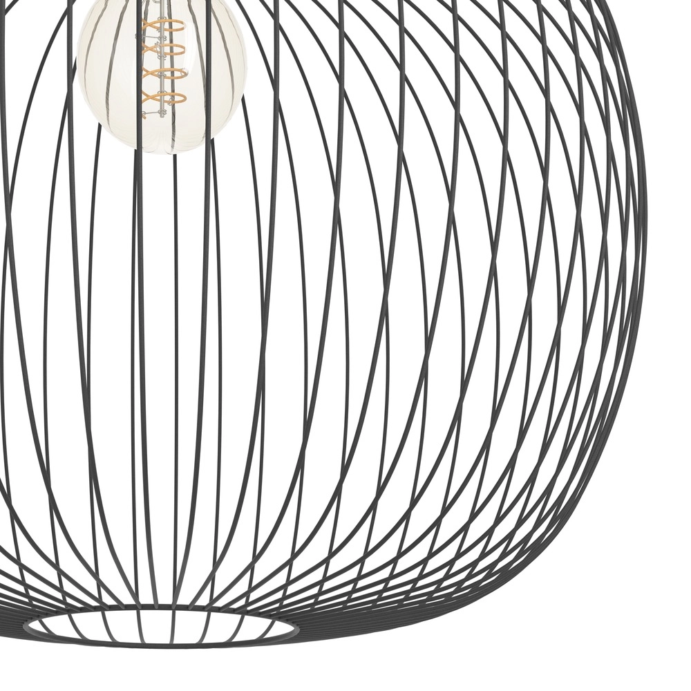 Wire pendant lamp Lodods black Ø 45cm Eglo 9008606390267