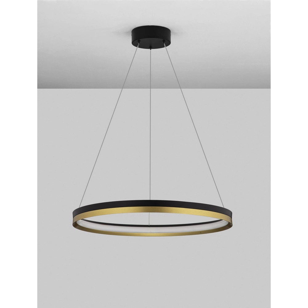 Pendant lamp Cantria black with gold Ø 60cm Lyora 5212017439857