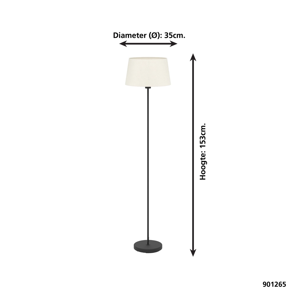 Floor lamp Febres E27 - sand - 153cm Eglo 9008606312818