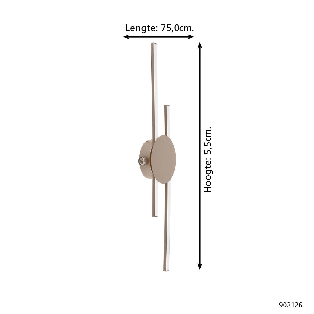 Design wall lamp Venticello sand brown Eglo 9008606357468