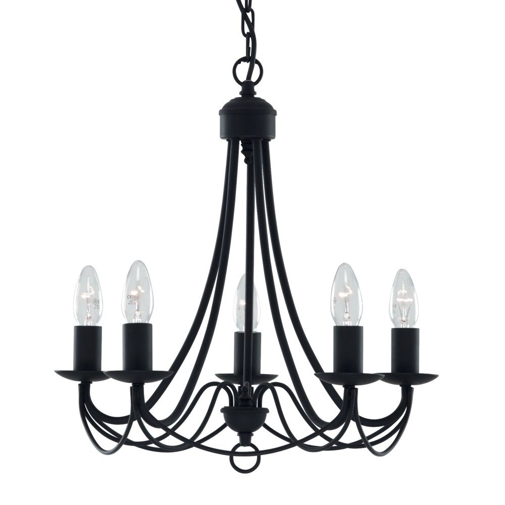 Black chandelier Maypole 5-light