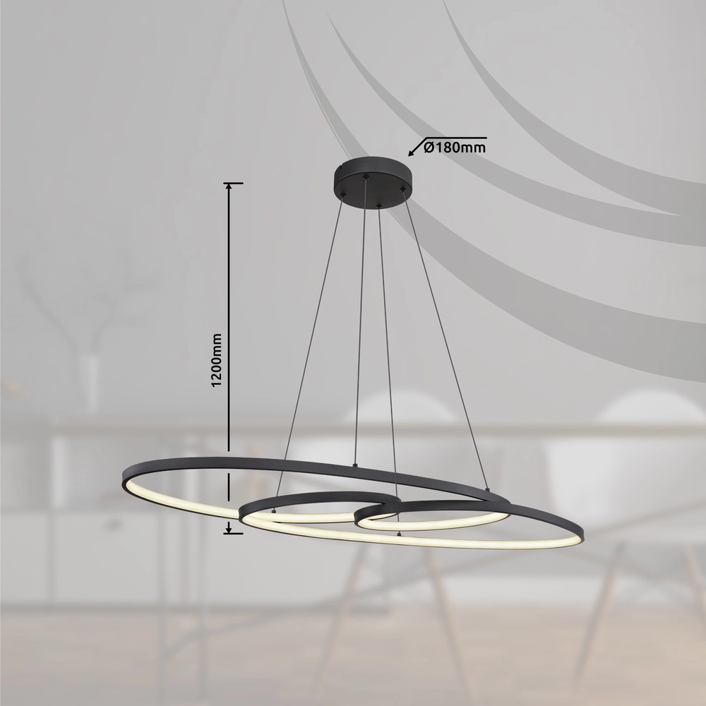 Design pendant lamp Spira Black Globo 9007371450251