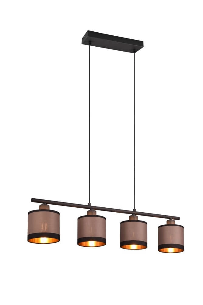 Hanging lamp Davos taupe 4-light Trio 4017807574333
