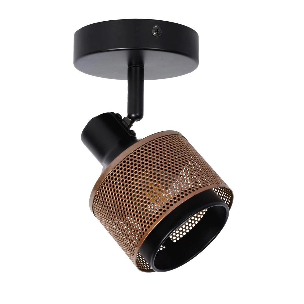Ceiling lamp Rafa black with copper