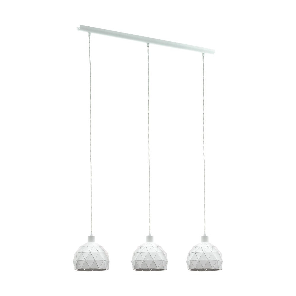 Dining room hanging lamp Roccaforte 3-light white