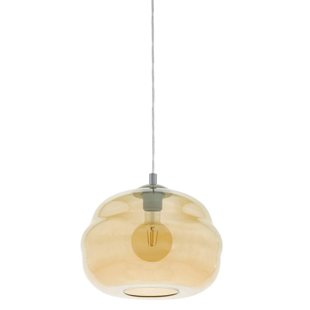 Hanging lamp Dogato chrome with amber glass Stars of Light 9002759395339