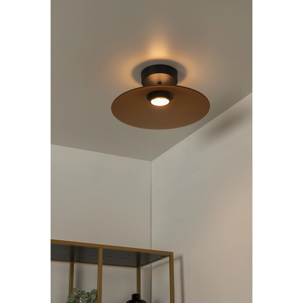 Sleek ceiling lamp Menga Ø 40cm amber glass Premium by Lucide 5411212251220