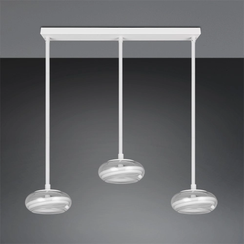 3-light design pendant lamp Tarsia white Trio 4017807683363