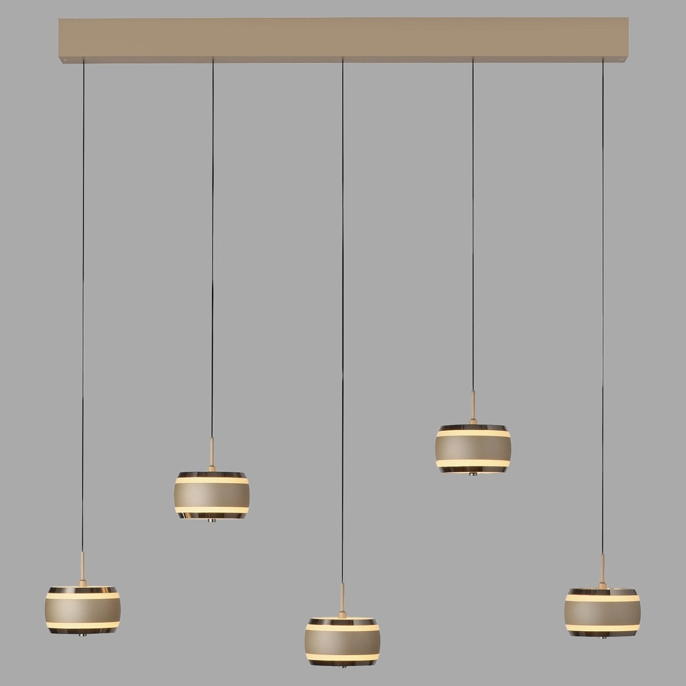 5L dining table pendant lamp Pure Falling Rings Bronce
