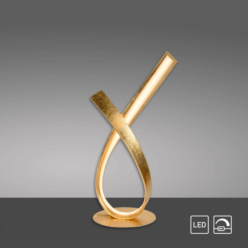 Table lamp Linda curl gold Paul Neuhaus 4012248304761