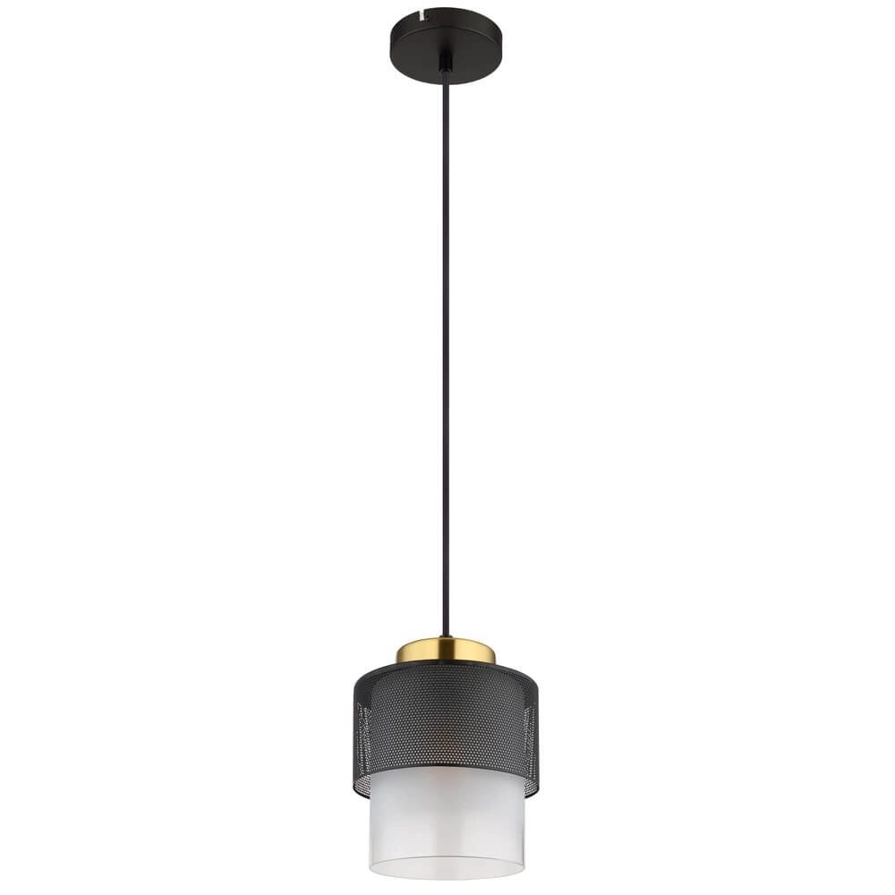 Pendant lamp Olga 1-light black with mesh Globo 9007371452484