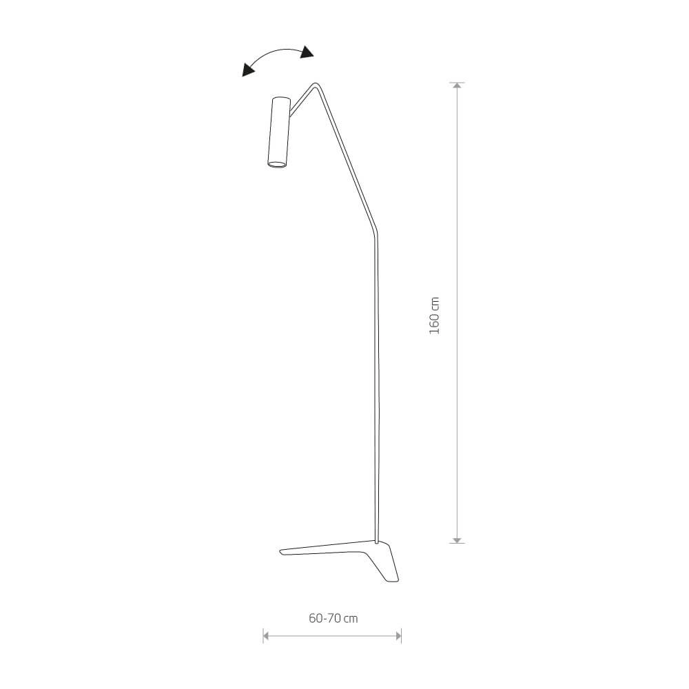 Flexible reading lamp Eye Super black Lyora 5903139650694
