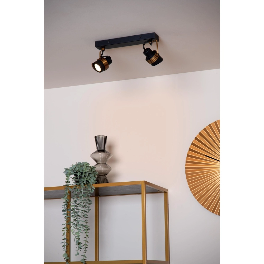 Ceiling light Tundran Black Lucide 5411212343604