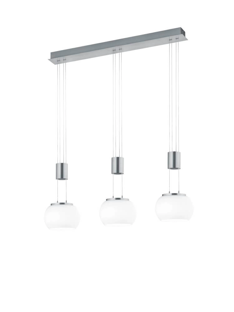 Design hanging lamp Madison Stainless steel - 3-light