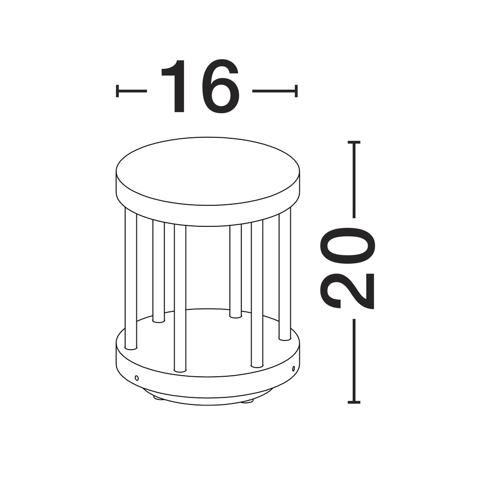 Garden lamp design Nereus S anthracite Lyora 5212017449474