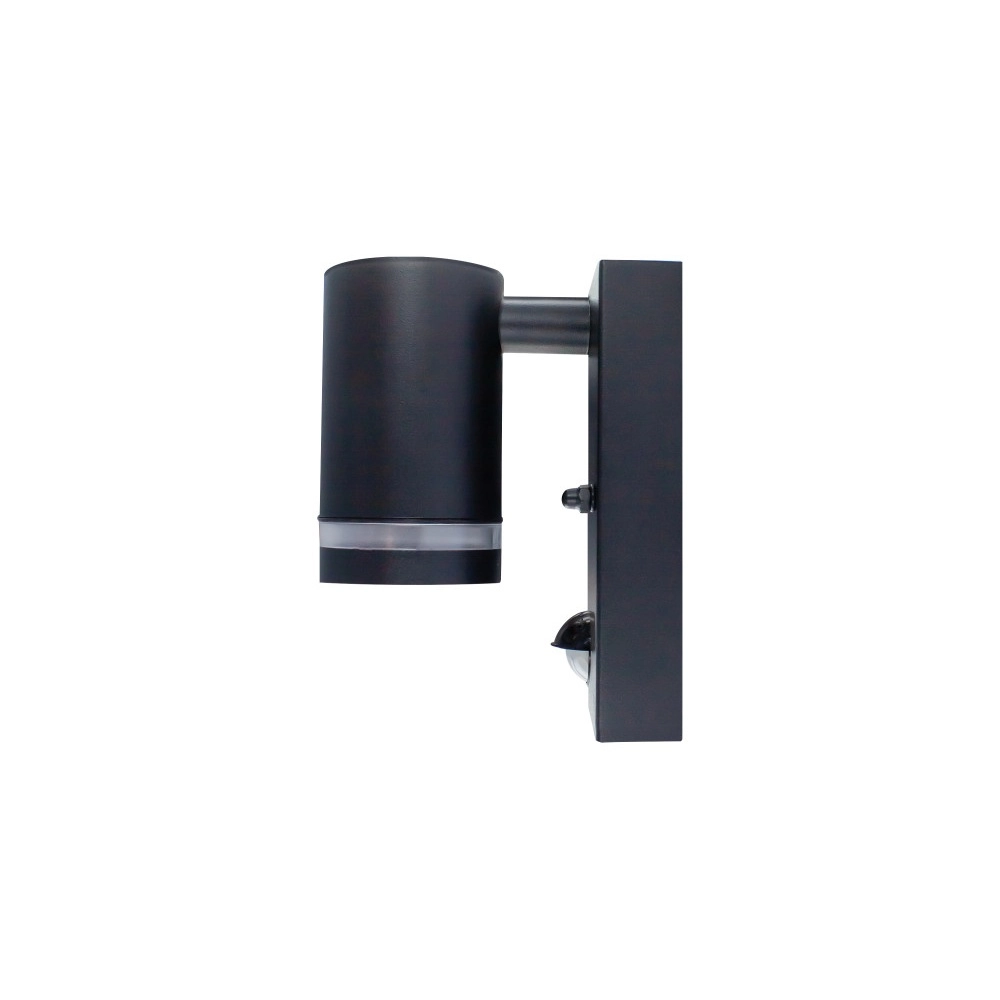 Wall spotlight with sensor Opden Black - 1x GU10 Lyora 5055788285649