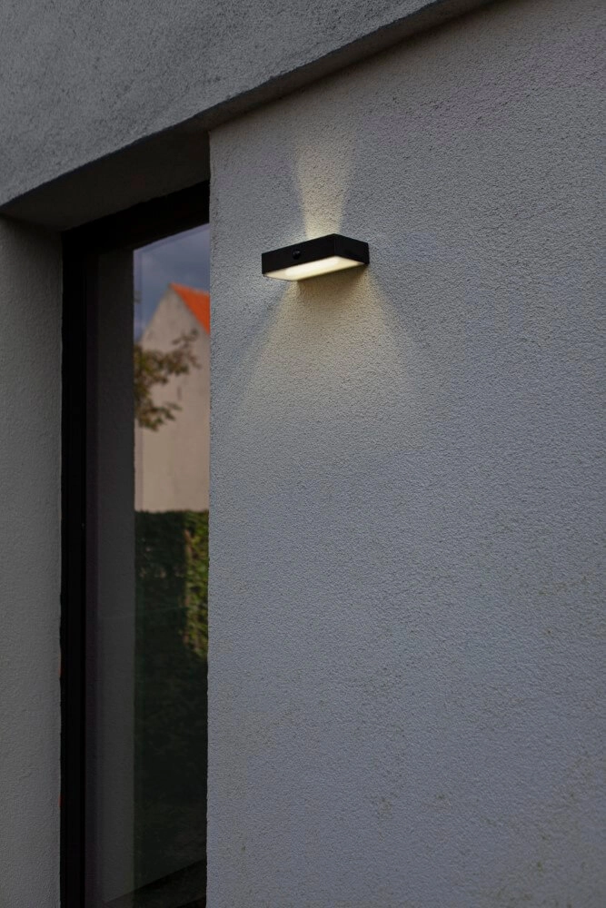 Black wall lamp Fadi solar Lutec 6939412013657