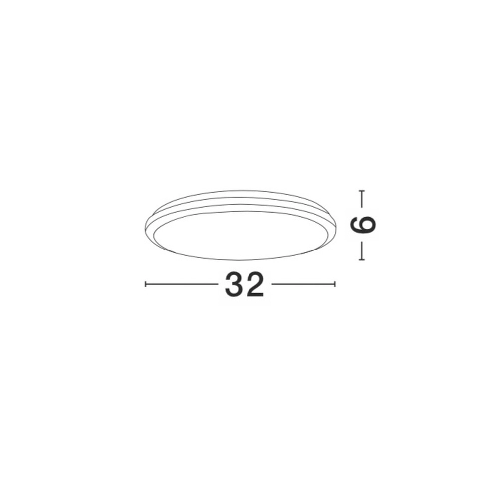 Round ceiling lamp Tommy Ø 32cm grey Lyora 5212017417374