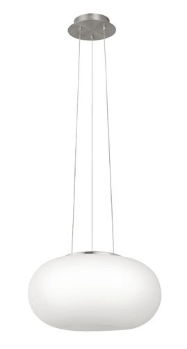 Pendant lamp Optica 35cm nickel with white Eglo 9002759868147
