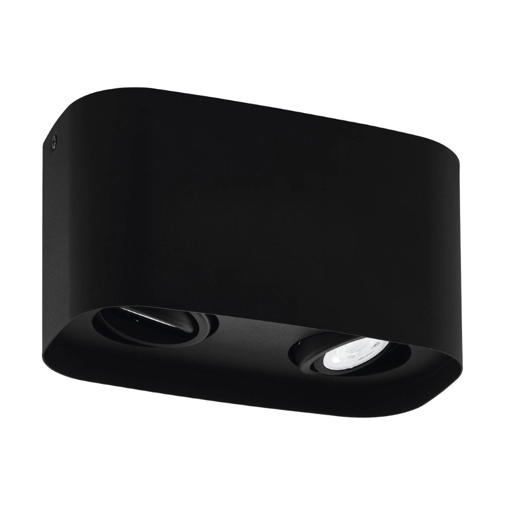 Black surface-mounted spotlight Arenzano 2-light Eglo 9002759310981