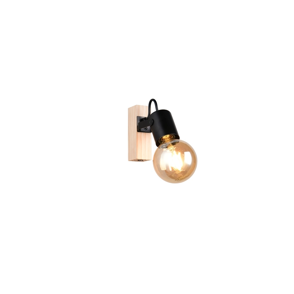 Ceiling lamp Lynar black with wood Trio 4017807670684