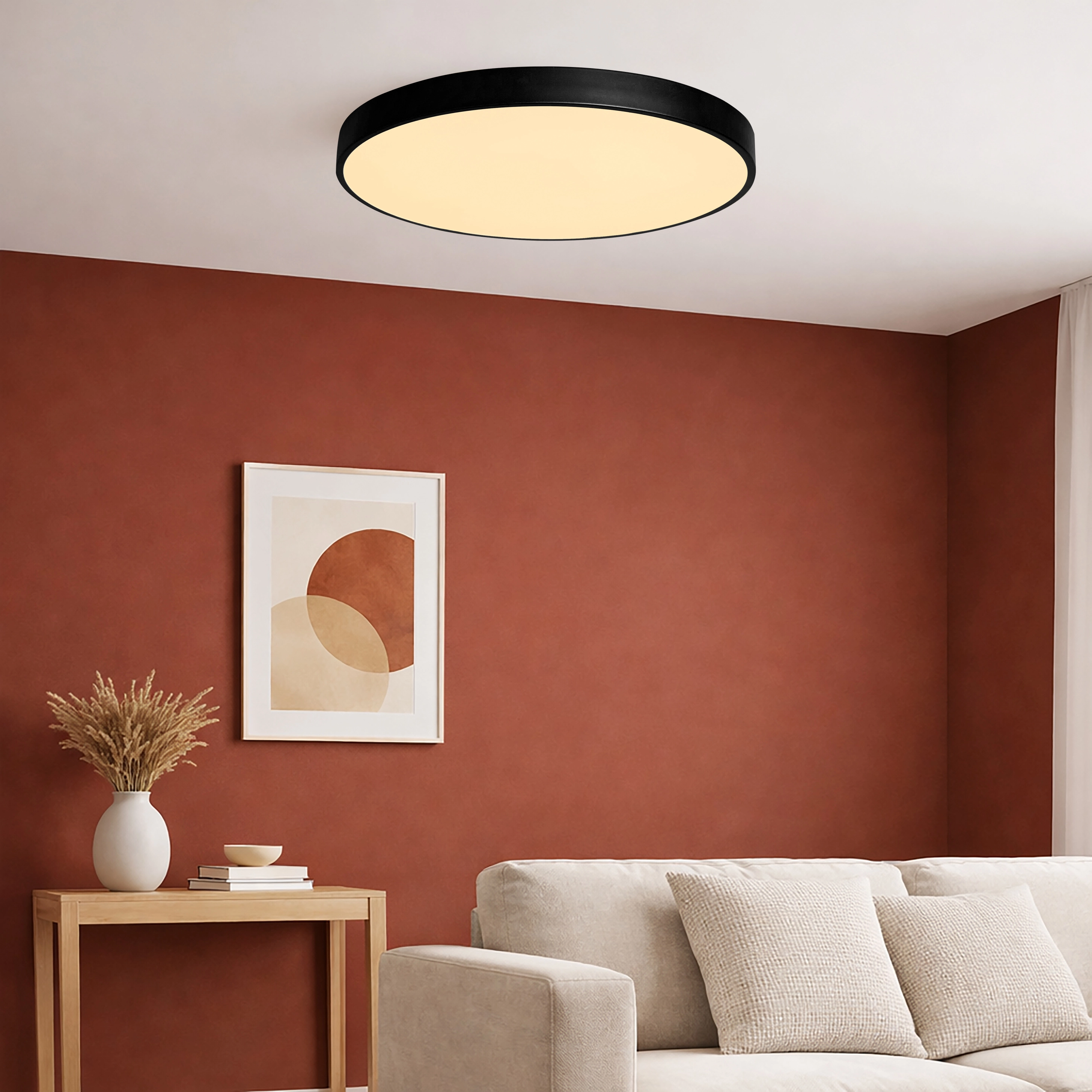 Ceiling light Grace Ø 50cm black Lyora 5053423315898