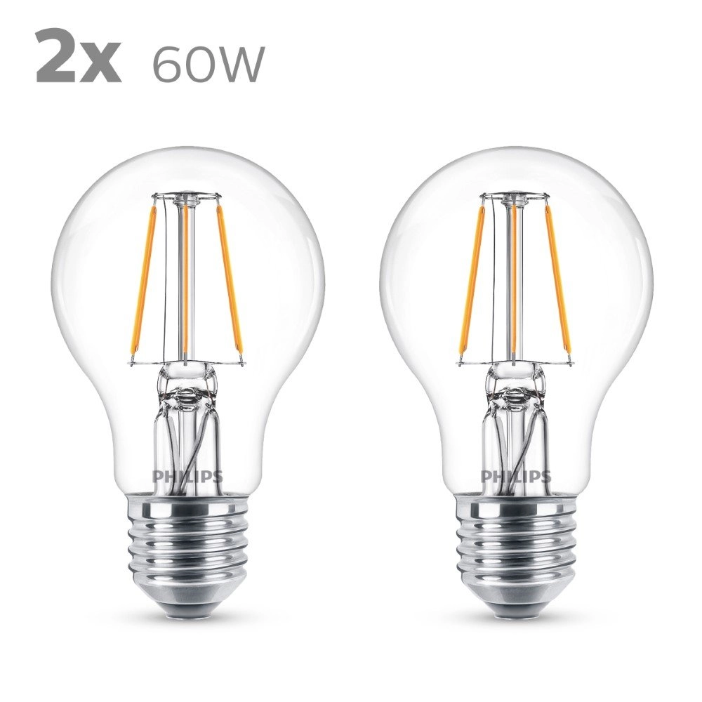 7W - E27 - 2700K - 806 lumen set with 2pcs Philips 8718699777739
