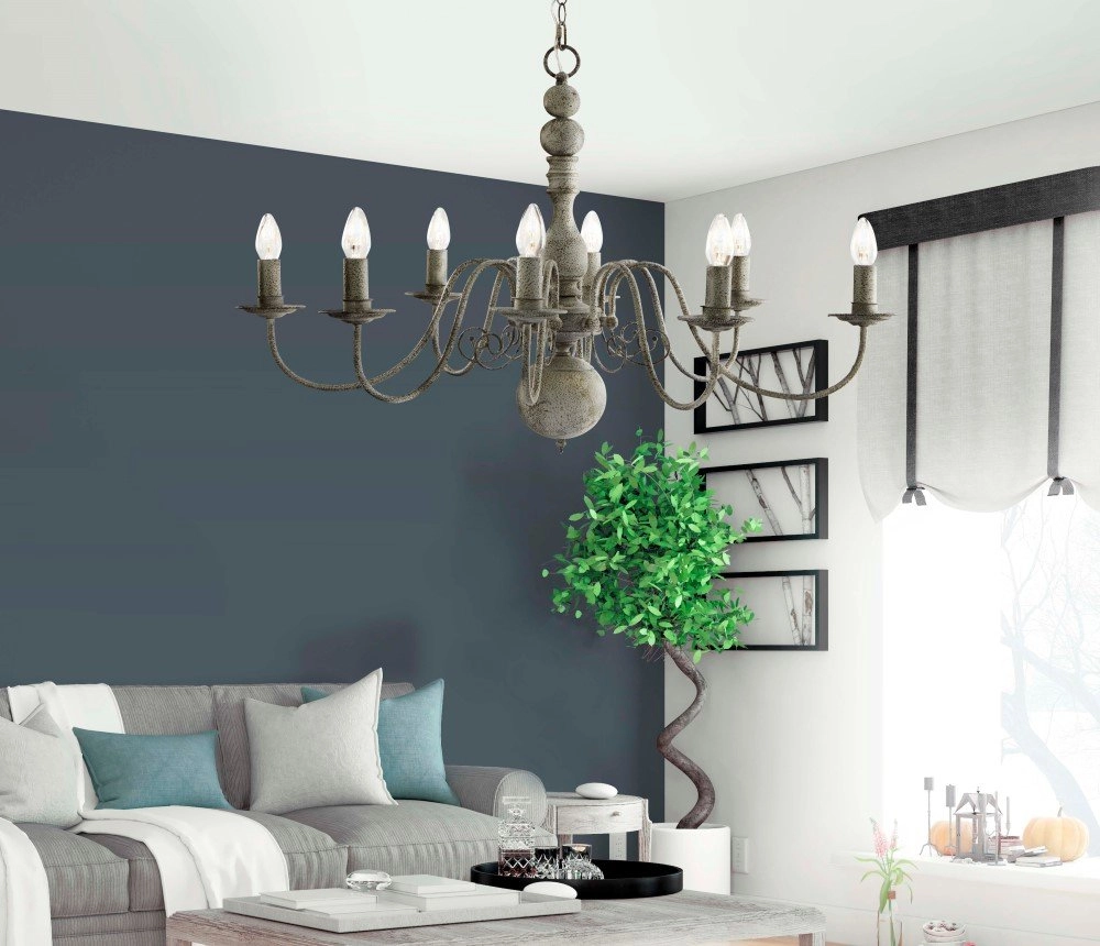 Oval chandelier Greythorne Searchlight 5053423020112