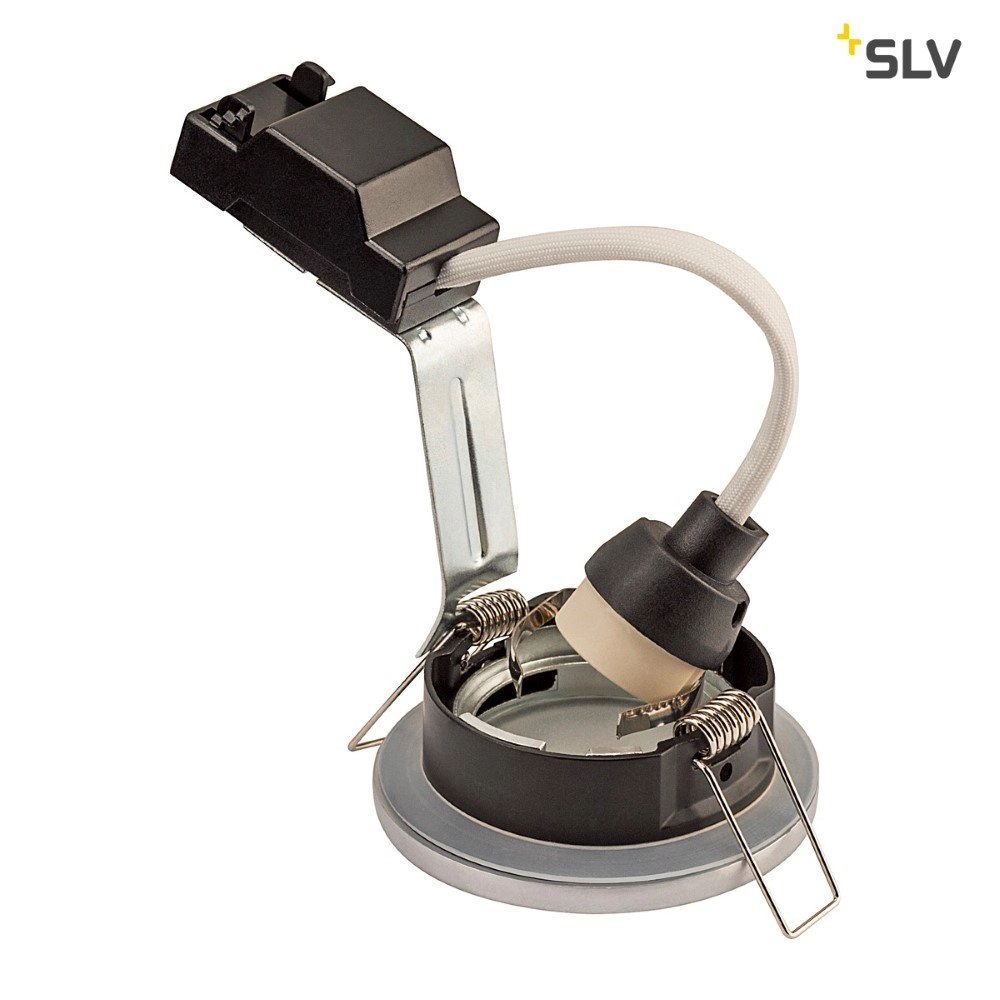 Recessed spotlight Dolix Out GU10 Round For outdoor titanium SLV 4024163194853