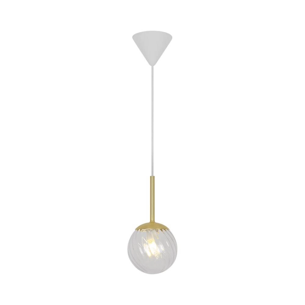 Glass pendant lamp Chisell brass Ø 15cm Nordlux 5704924015649