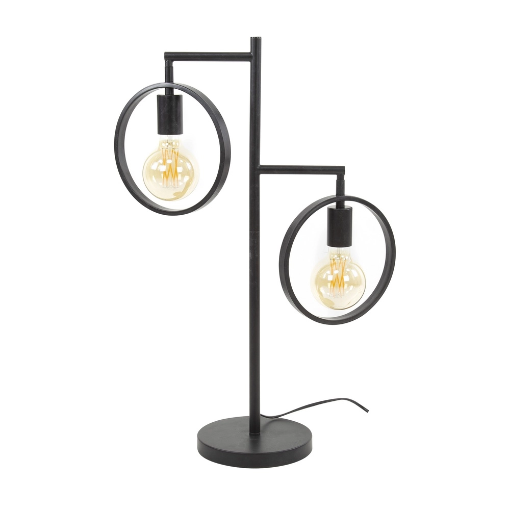 2-Ring Table Lamp Ring black - E27 Lyora 8716803511736