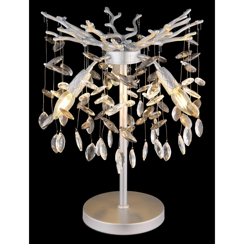 Table lamp Queena silver grey Ø 36cm Globo 9007371525683