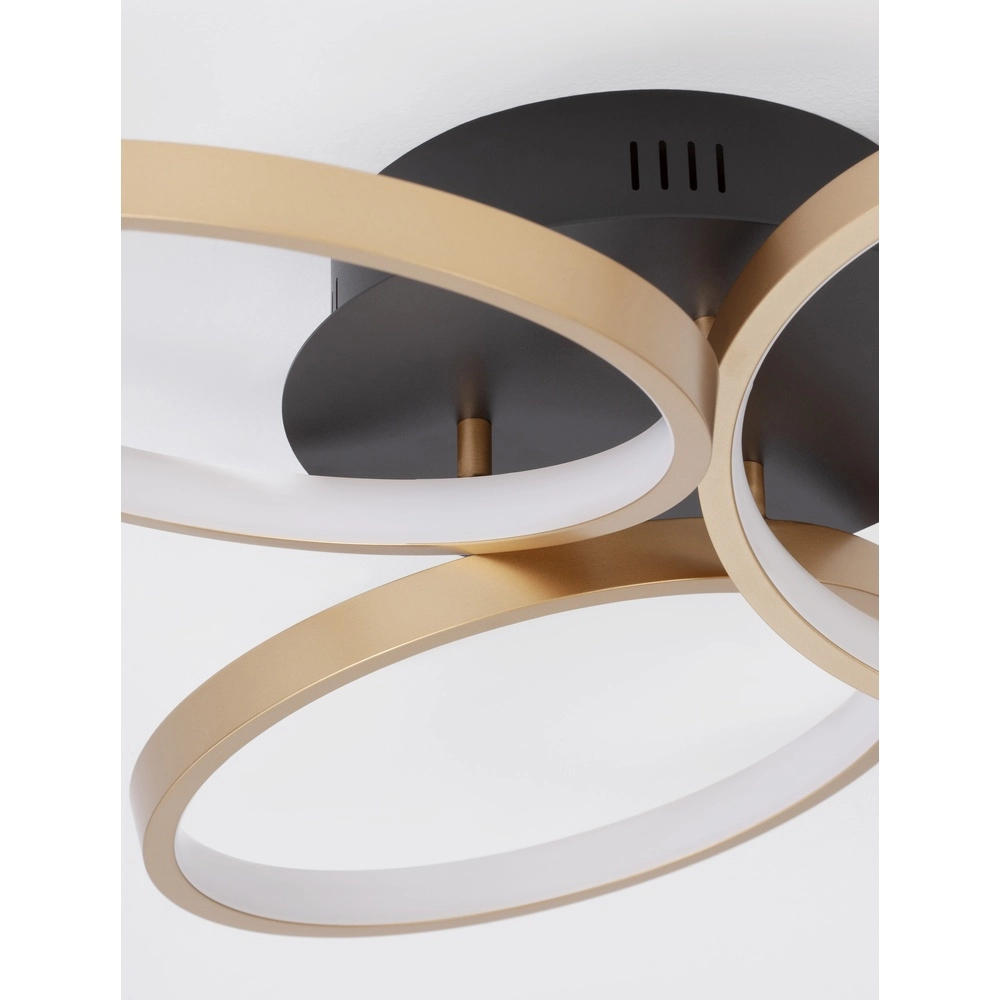 Design ceiling lamp Elize black with gold Ø 55cm Lyora 5212017433138