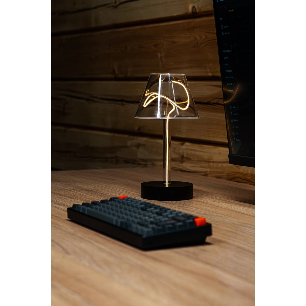 Unique table lamp Edison Design rechargeable KonstSmide 7318300030393