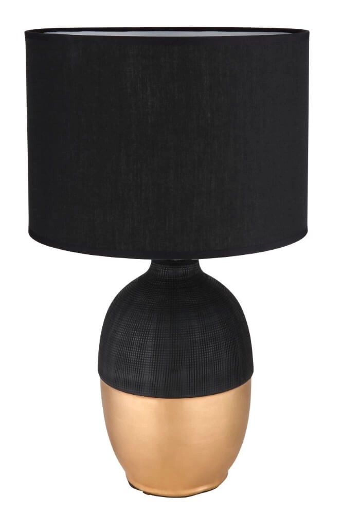 Golden table lamp Valentino with black Globo 9007371441297