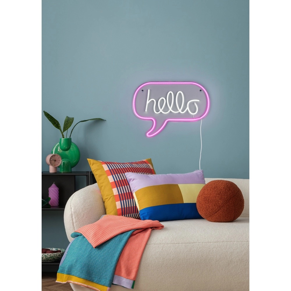 Neon wall lamp Hello pink Trio 4017807657463