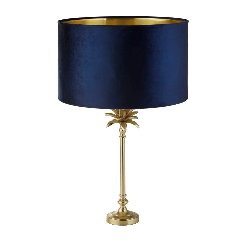 Table lamp Palm Gold with dark blue