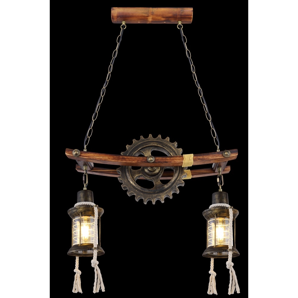 Industrial pendant lamp Abella 2-light Globo 9007371407392