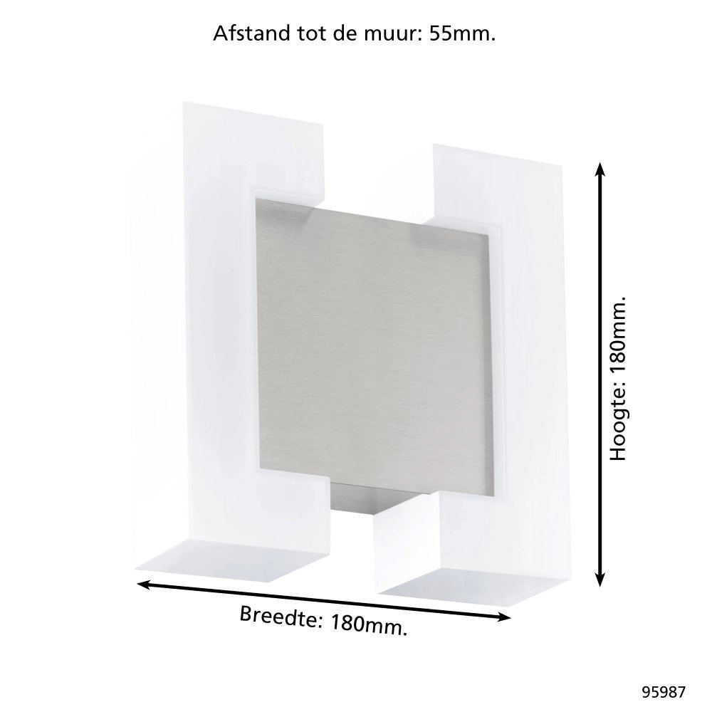 LED outdoor lamp Sitia 18cm stainless steel with white Eglo 9002759959876
