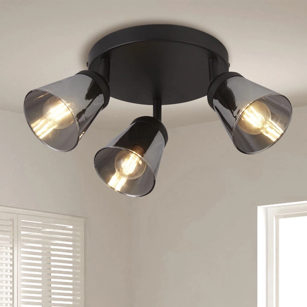 Smoke ceiling lamp Mega 3-light Searchlight 5053423227320