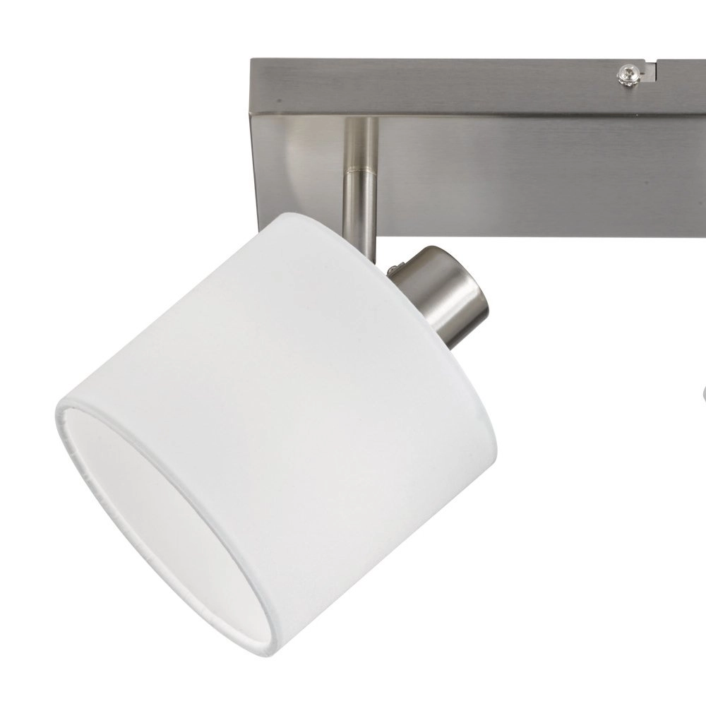 Ceiling spot Tommy 2-light stainless steel with white Trio 4017807388930