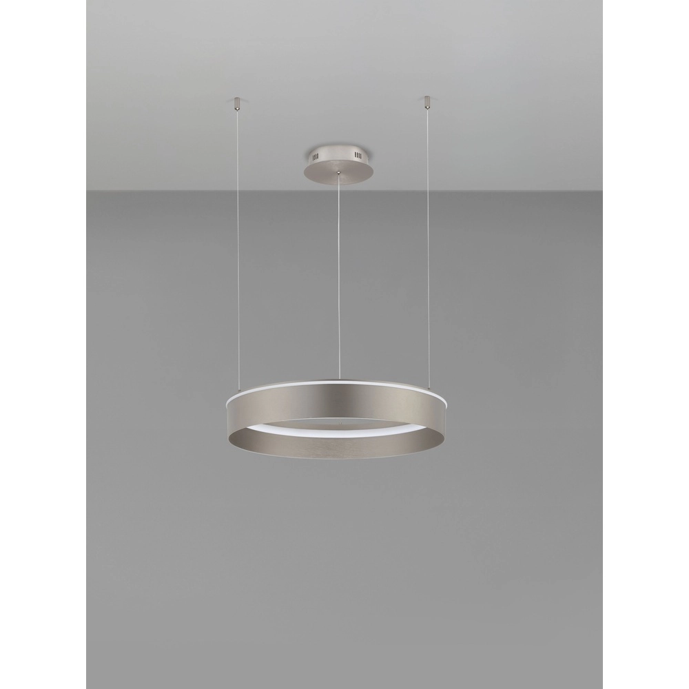 Modern pendant lamp Olivia nickel Ø 60cm Lyora 5212017494214