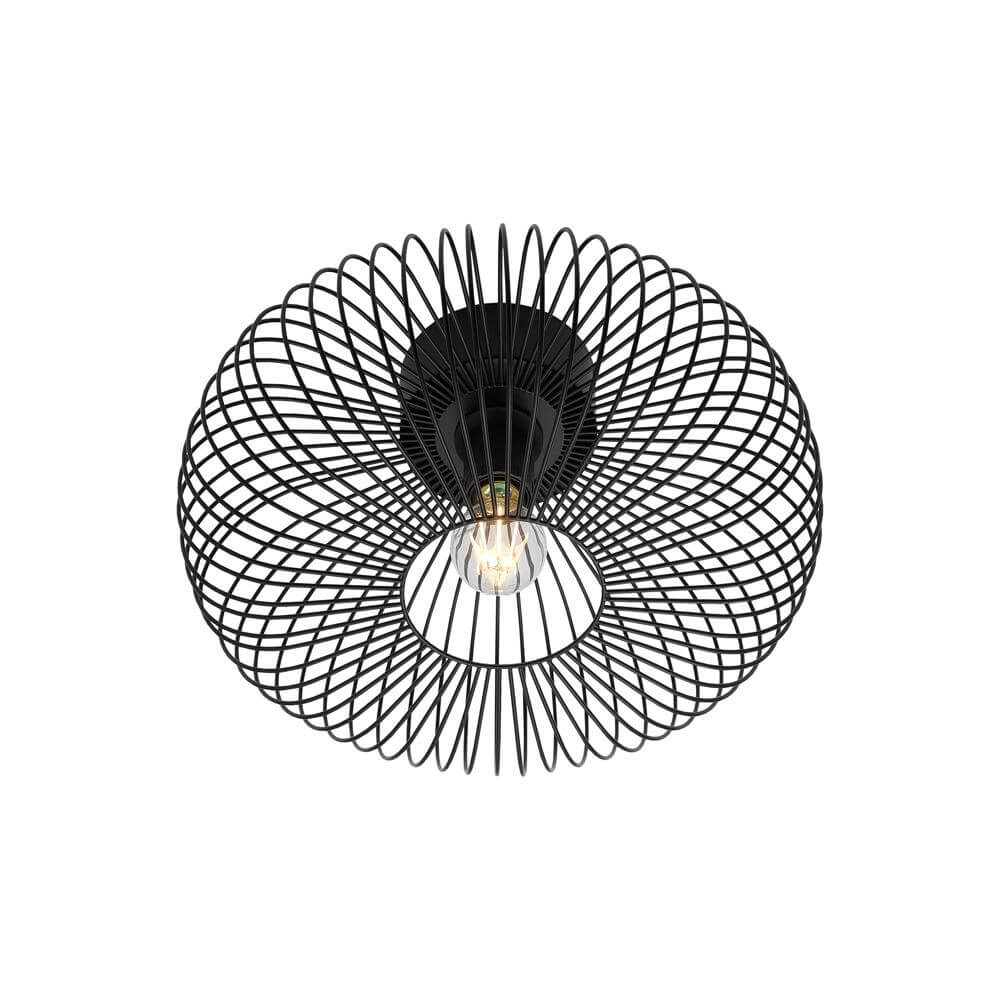Slatted ceiling lamp Beroni black Ø 40cm
